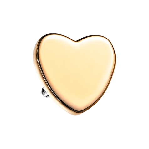 Dermal Anchor Heart rose gold