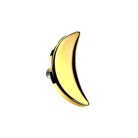 Gold-plated dermal anchor moon