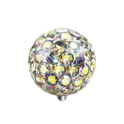 Ancrage dermique Boule de cristal multicolore Couche...