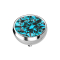 Dermal Anchor Halbkugel silber mit Kristall aqua