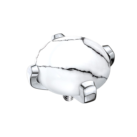 Cupola dermica di ancoraggio con pietra di howlite