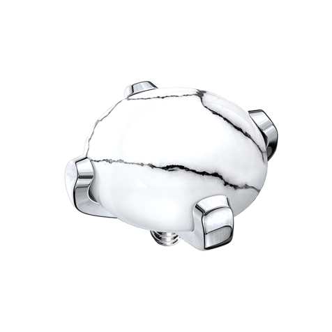 Dôme Dermal Anchor avec pierre Howlith