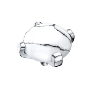 Dermal Anchor Kuppel mit Howlith Stein