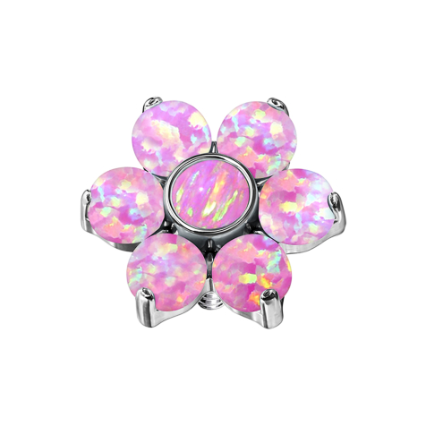 Dermal Anchor fleur opale rose