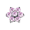 Dermal Anchor fleur cristal rose