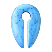 Ear weight keyhole made of turquoise stone