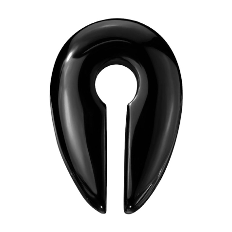 Ear weight keyhole made of agate stone