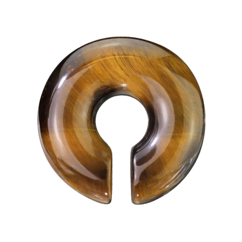 Ohrgewicht Donut aus Tigerauge Stein