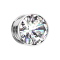 Flesh Plug silber mit grossem Kristall silber