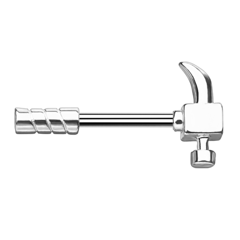 Barbell bar hammer silver