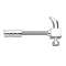 Barbell bar hammer silver