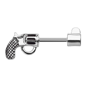 Barre Barbell Revolver argent
