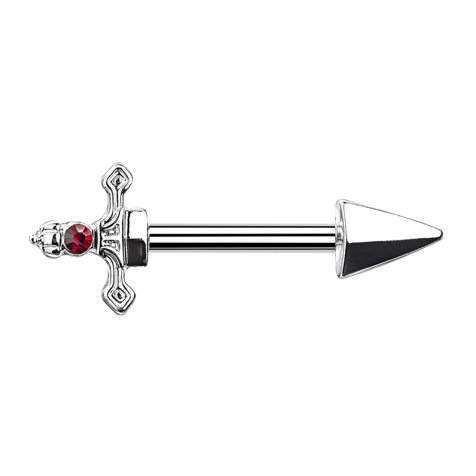 Barbell silver dagger