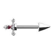 Barbell silver dagger