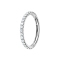 Segment ring hinged silver lateral crystals silver