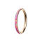 Micro segment ring hinged rose gold side opal stripes pink