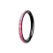 Micro segment ring hinged black side opal stripes pink