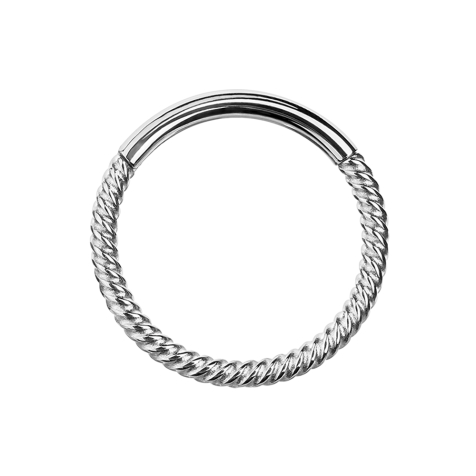 Micro anneau segment pliable tressé argent