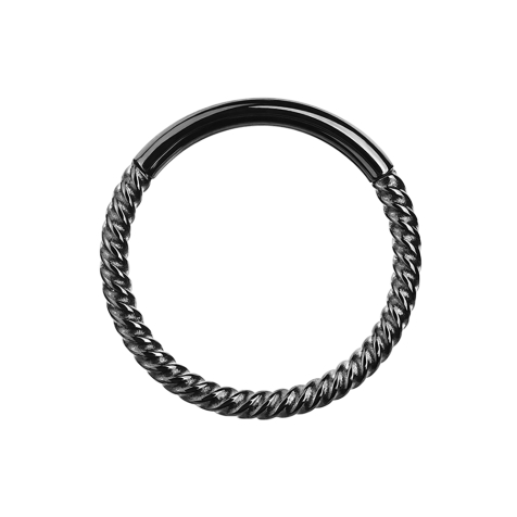 Micro anneau segment pliable tressé noir