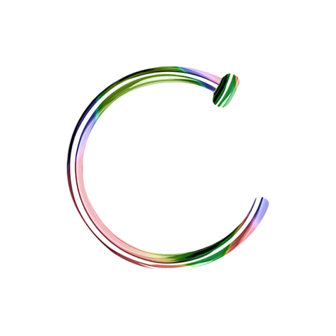 Anneau nasal ouvert coloré