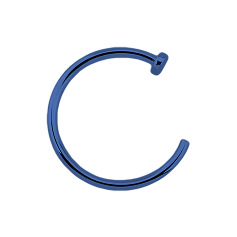 Anneau nasal ouvert bleu