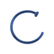 Anneau nasal ouvert bleu