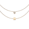Kette rosegold Anhänger Kristall und Würfel