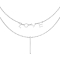Chain silver pendant LOVE and bar