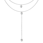 Chaîne argent pendentif cristal sur chaîne