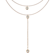 Chaîne or rose Pendentif cristal sur chaîne