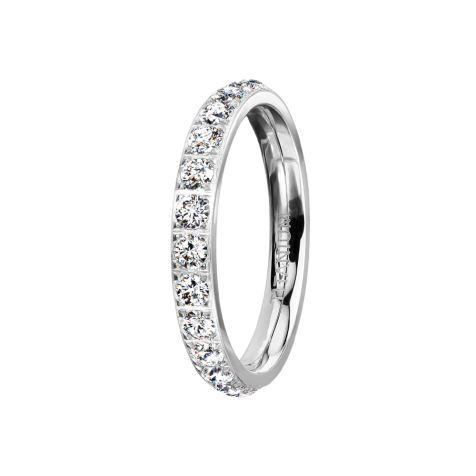 Bague en argent avec cristaux