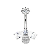 Banane filet femelle argent Abeille avec fleur