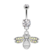 Banane argent avec pendentif abeille