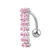 Banane silber mit Anhänger Balken mit rechteckigen...