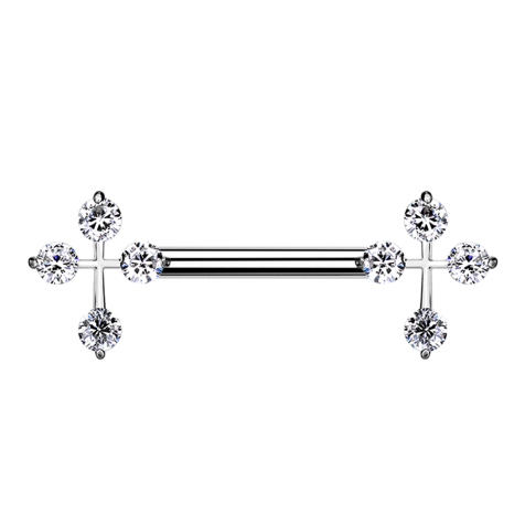 Croce dargento con cristallo