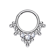 Micro bague segmentée pliable argentée...