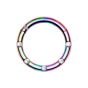 Anello a micro segmenti con cerniera colorata cinque...