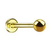Gold-plated labret with ball