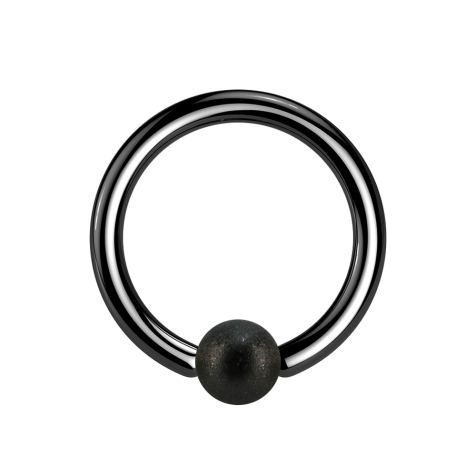 Ball Closure Ring schwarz gesprenkelt