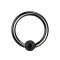 Ball Closure Ring schwarz gesprenkelt