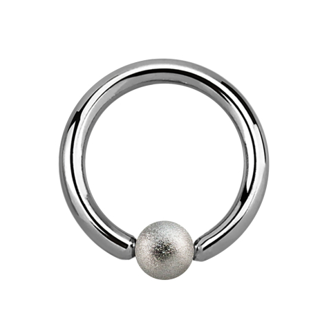 Ball Closure Ring silver speckled
