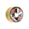 Flared Plug en bois de bambou Playboy Bunny sur fond rouge et vert