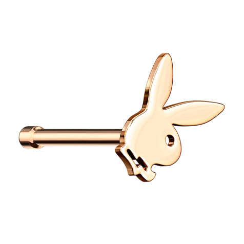 Nasenstecker gerade rosegold Playboy Bunny