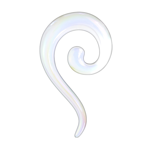 Spirale extensible Taper revêtue blanc perle