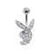 Banane silber mit Playboy Bunny blau