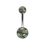 Banana silver with two balls military green