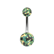 Banana argento con due palline bianche militari