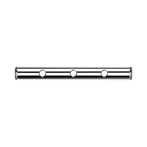 Barre Barbell avec 1,2 mm de filetage intérieur argenté et trois trous filetés de 0,8 mm