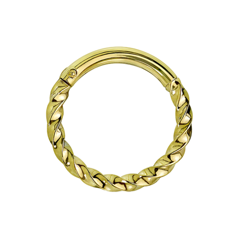 Micro anneau segment pliable tressé doré