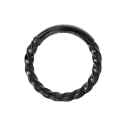 Micro anneau segment pliable tressé noir